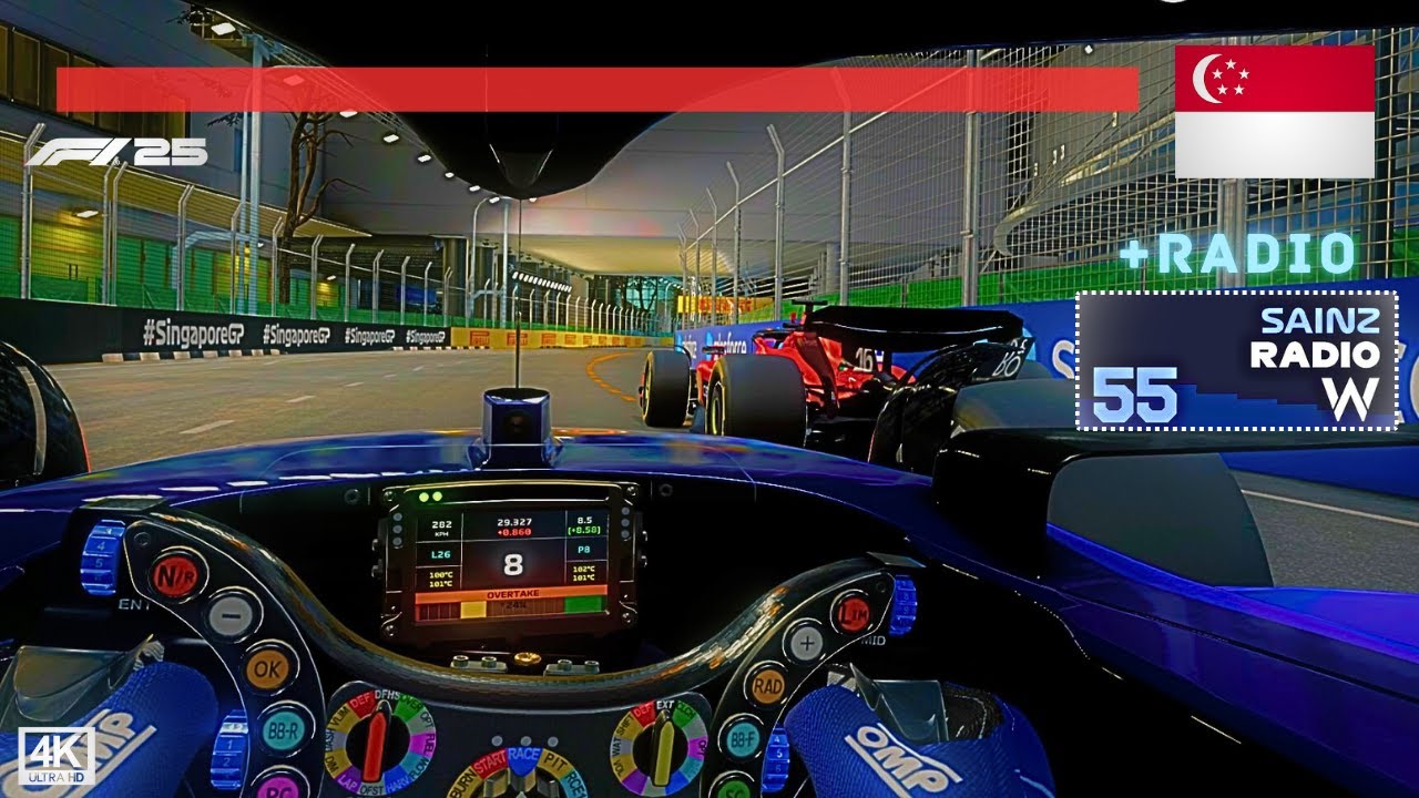 CARLOS SAINZ Cockpit CAM | F1 25 Singapore GP with Team Radio
