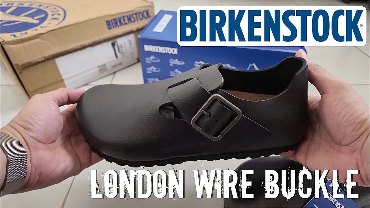Quick Unboxing and On-Feet - Birkenstock London Wire Buckle - Natural Leather - Vintage Wood Black