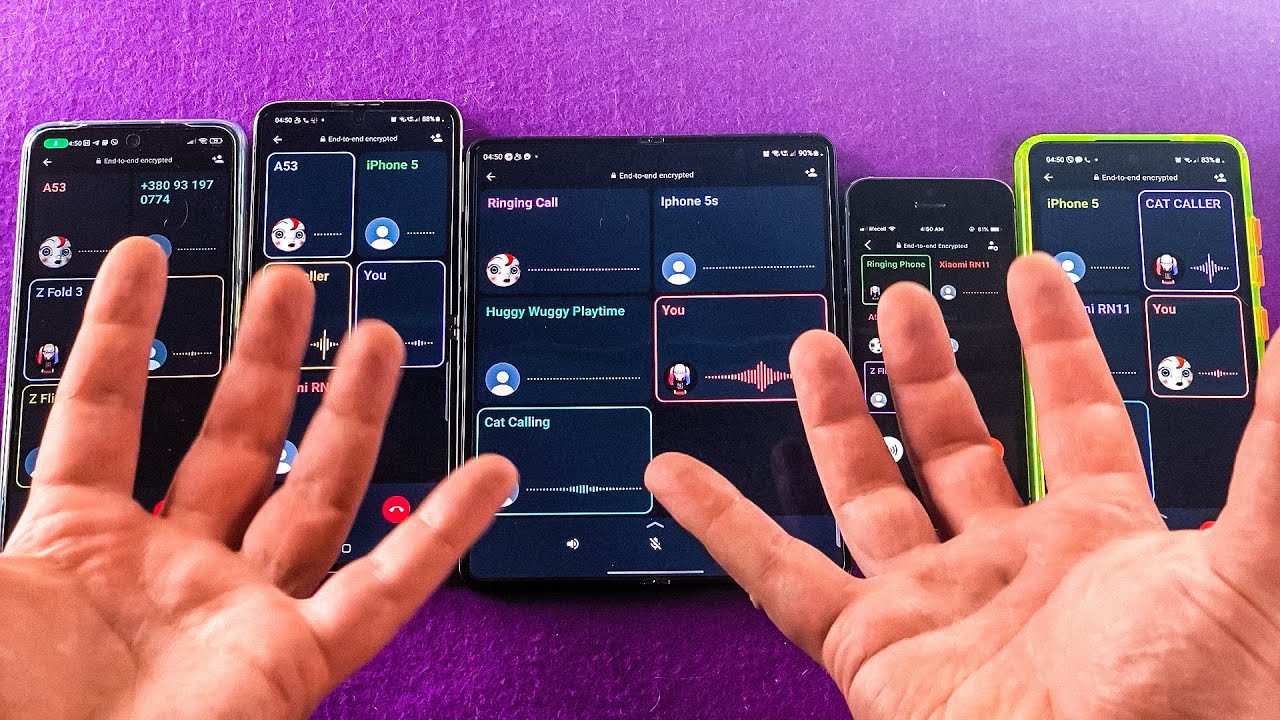 Bootanimation & Incoming messages on Z Fold + Z Flip + iPhone + A52s + Xiaomi WhatsApp Incoming Call