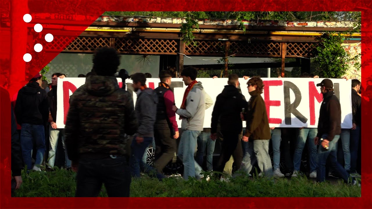 Il pre-partita di Roma-Milan di Europa League, striscione contro ultras rossoneri: 