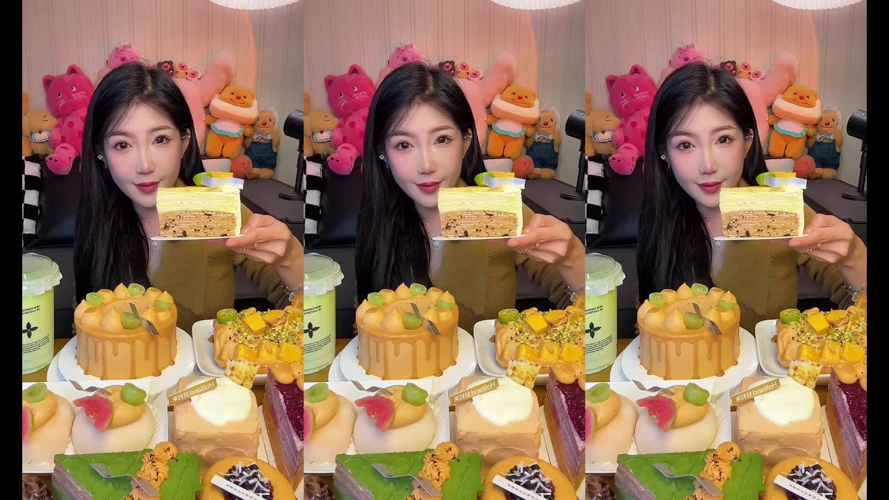 CHINESE MUKBANG SWEETFOOD,CAKE EATING SHOW EATING SPICY NOODLES xiaoxiao