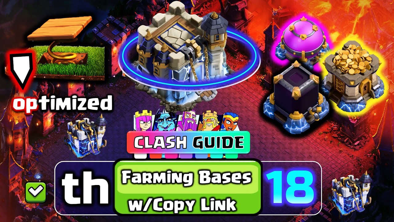 COC! TH18 FARMING BASE 2025 with COPY LINK + ANTI DARK ELIXIR, Gold and Elixir