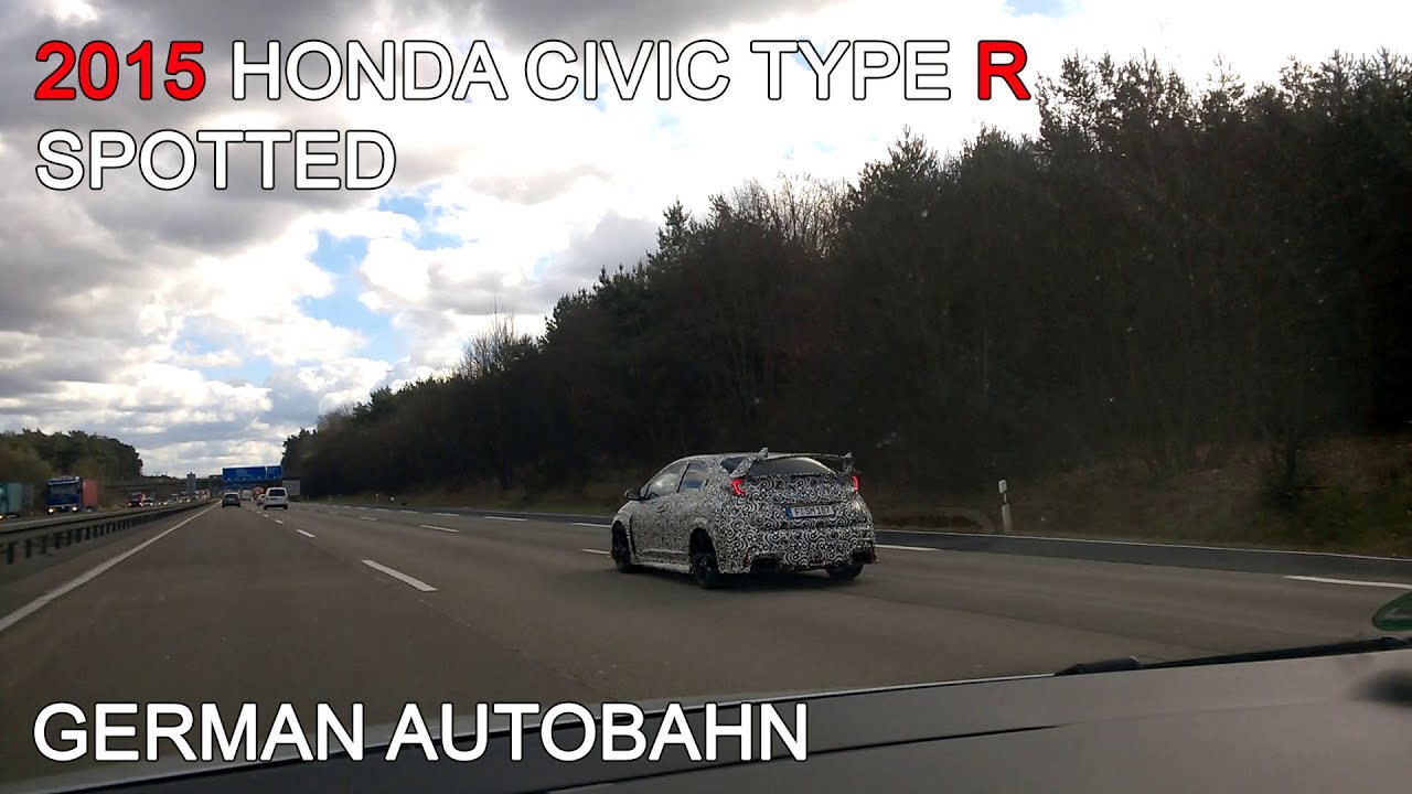 Honda Civic Type R Production Car Spotted - German Autobahn