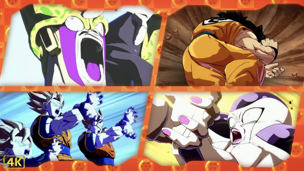 Dragon Ball FighterZ ⁴ᴷ All Dramatic Finishes with Kirby music (Japanese)