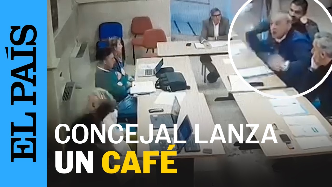 UN CONCEJAL del PSOE lanza un café al portavoz de Vox en ARANJUEZ | EL PAÍS