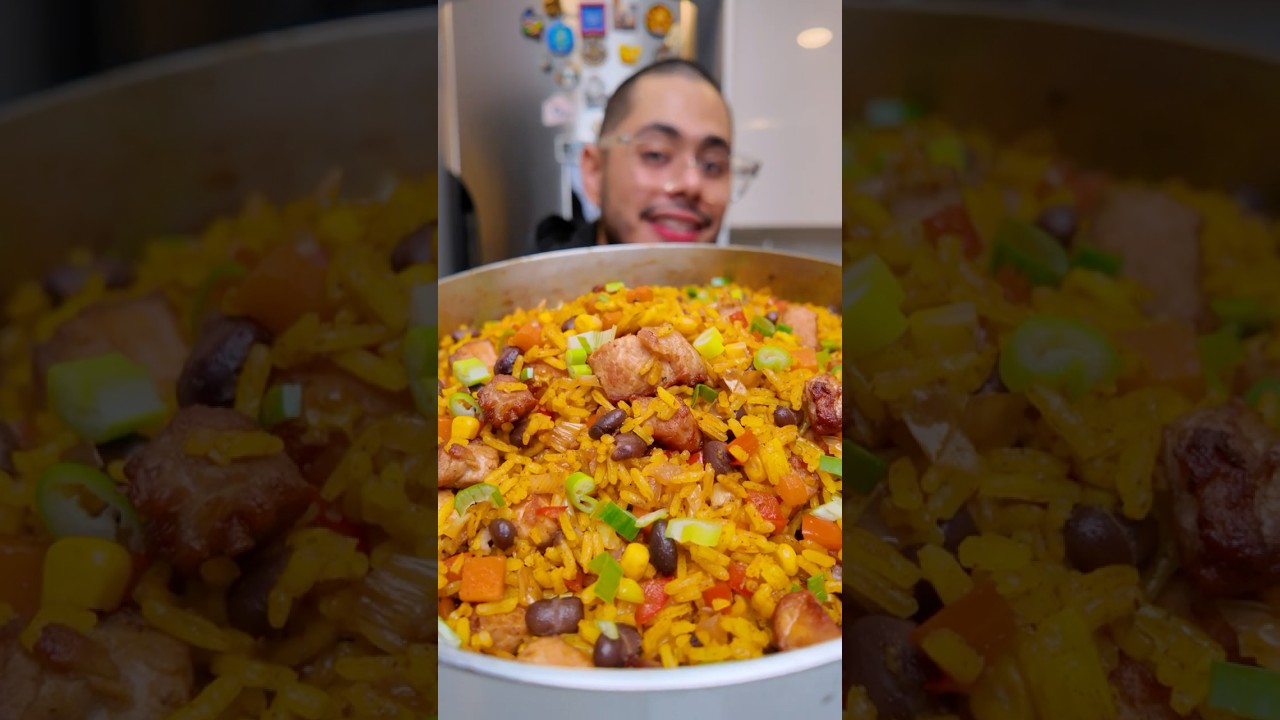 Hice un Arroz con Cerdo que me qued&oacute; demasiado ricarda 🤤