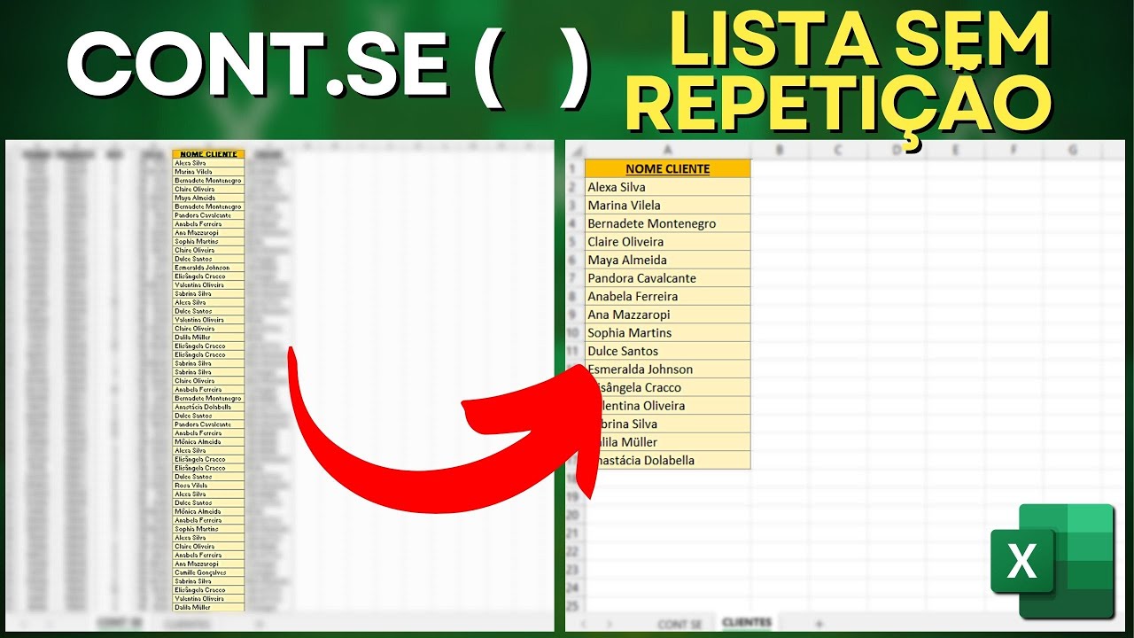 Como Utilizar a Função CONT.SE no Excel para Retornar Lista de Valores Únicos