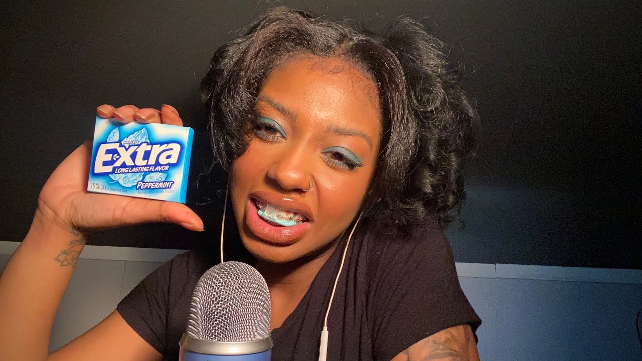 ASMR Gum Chewing / Intense Mouth Sounds (Binaural) Up-Close