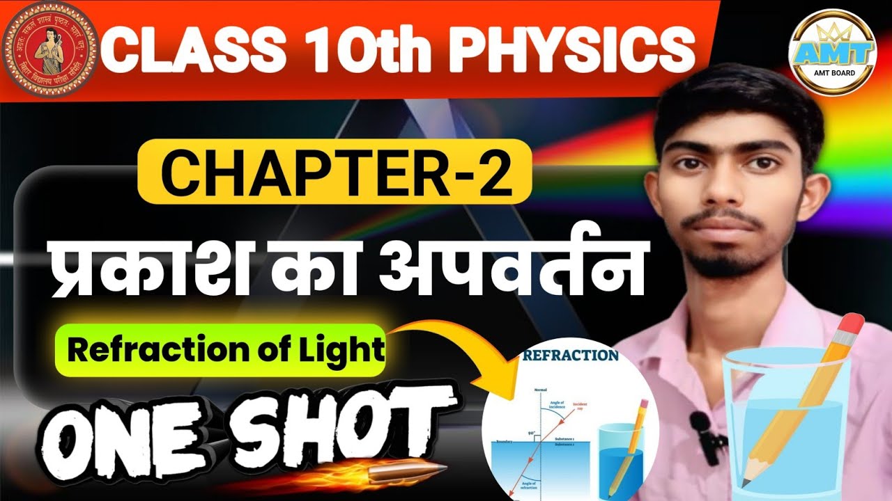 प्रकाश का अपवर्तन | Refraction Of Light | Class 10th Physics Chapter 2 | Bihar Board |  ONE SH🎯T 