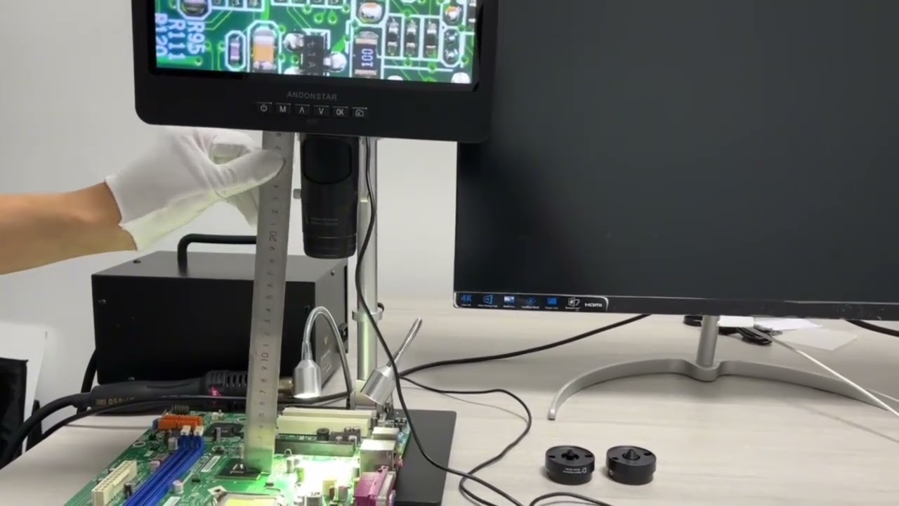 Andonstar | AD249SM 3 Lens  UHD 2160P HDMI Digital Microscope PCB Soldering Microscope #andonstar