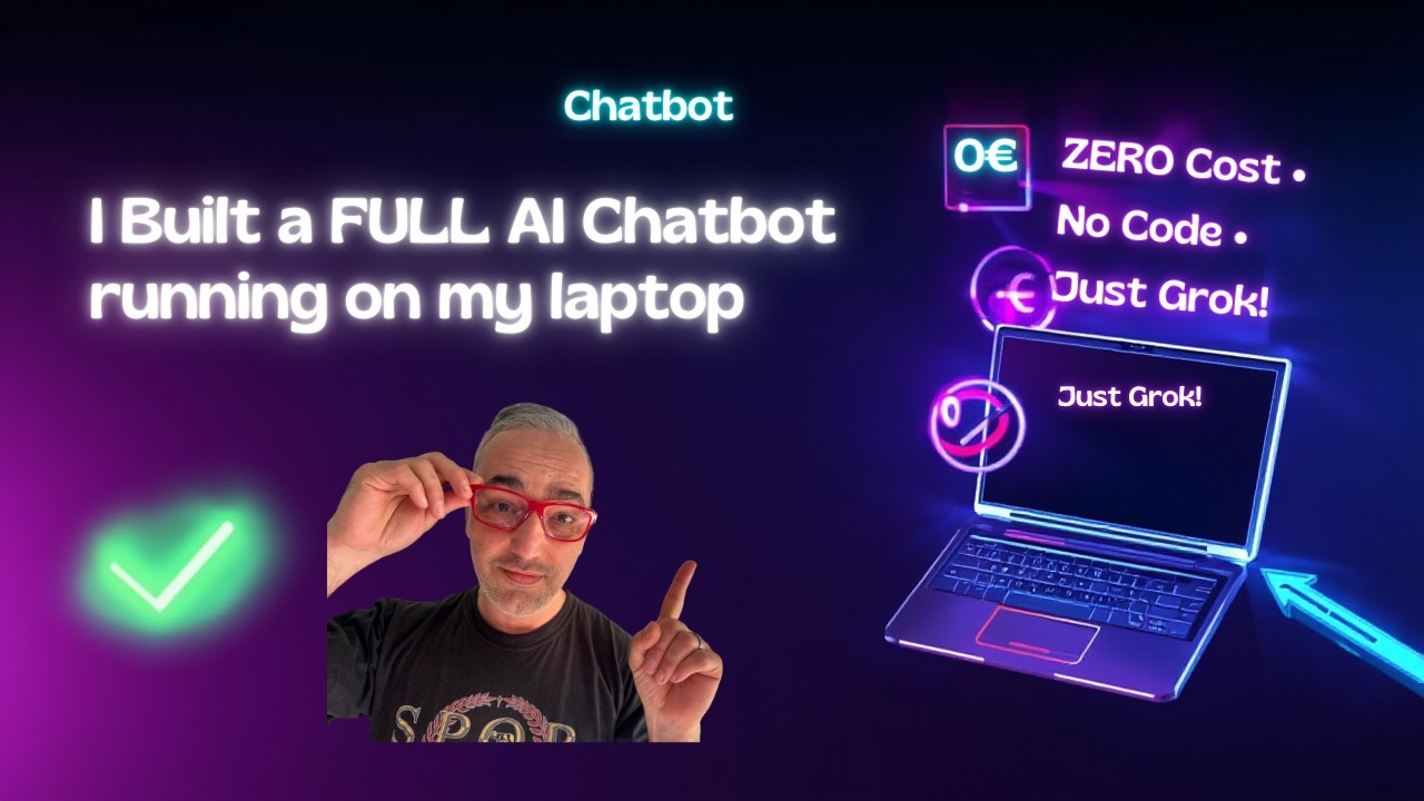 I Built a FULLY Working AI Chatbot on My Laptop – ZERO Cost, ZERO Coding (Just Grok!)