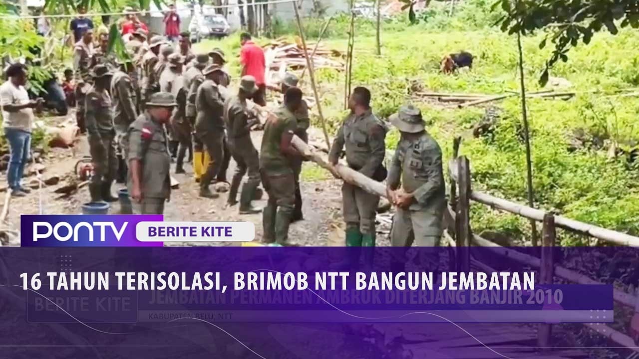 Brimob NTT Bangun Jembatan Pulihkan Akses Warga Manuaman yang 16 Tahun Terisolasi
