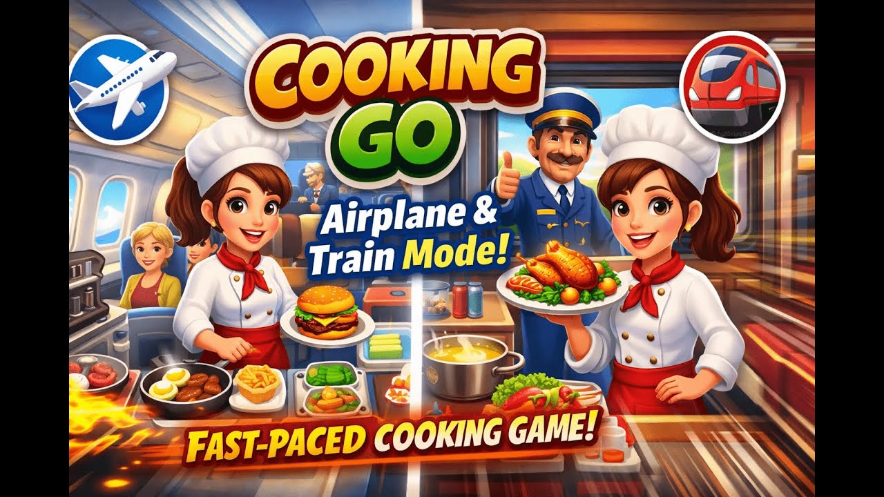 Cooking GO Gameplay – Airplane & Train Mode | Fast-Paced Cooking Game