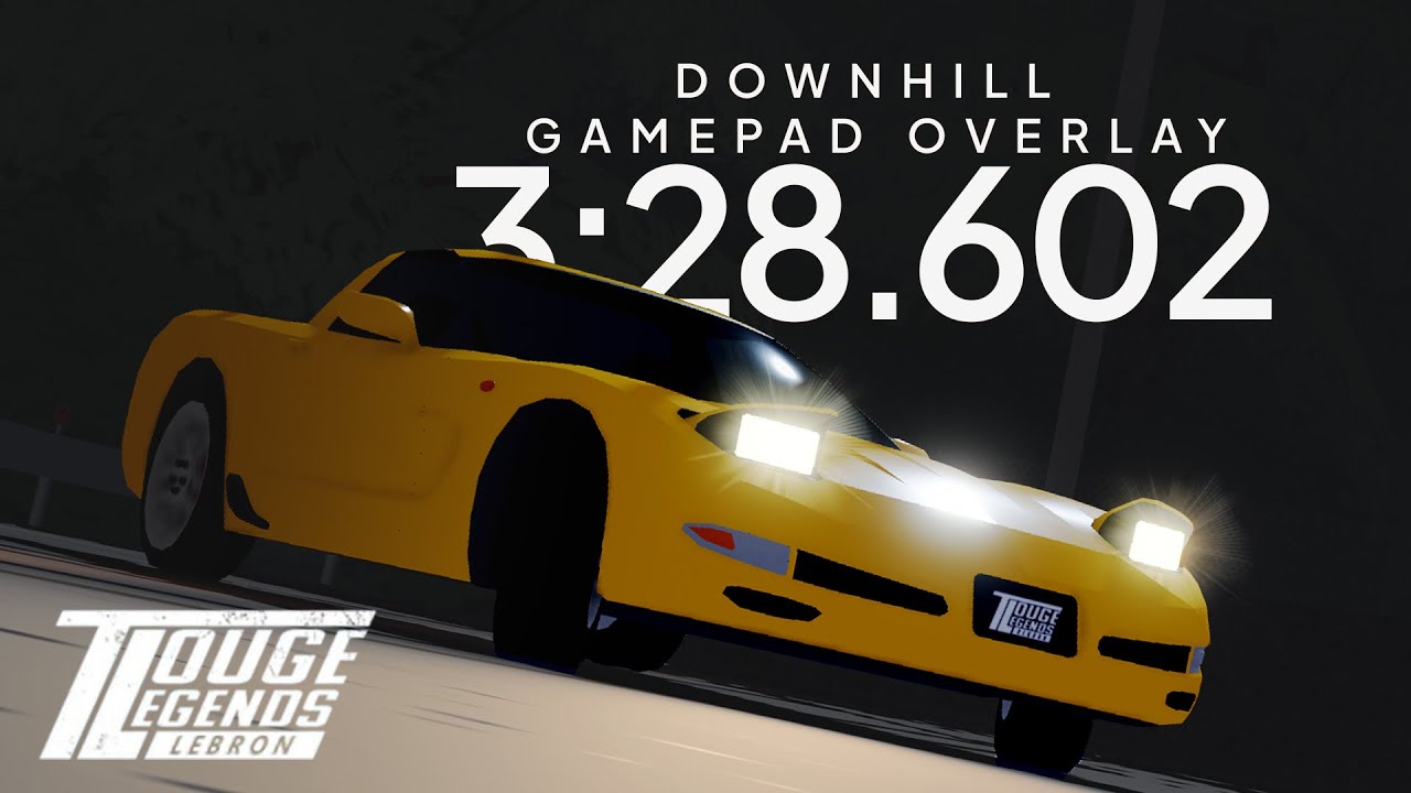 Touge legends Reborn C5 Corvette Downhill run (Gamepad overlay)