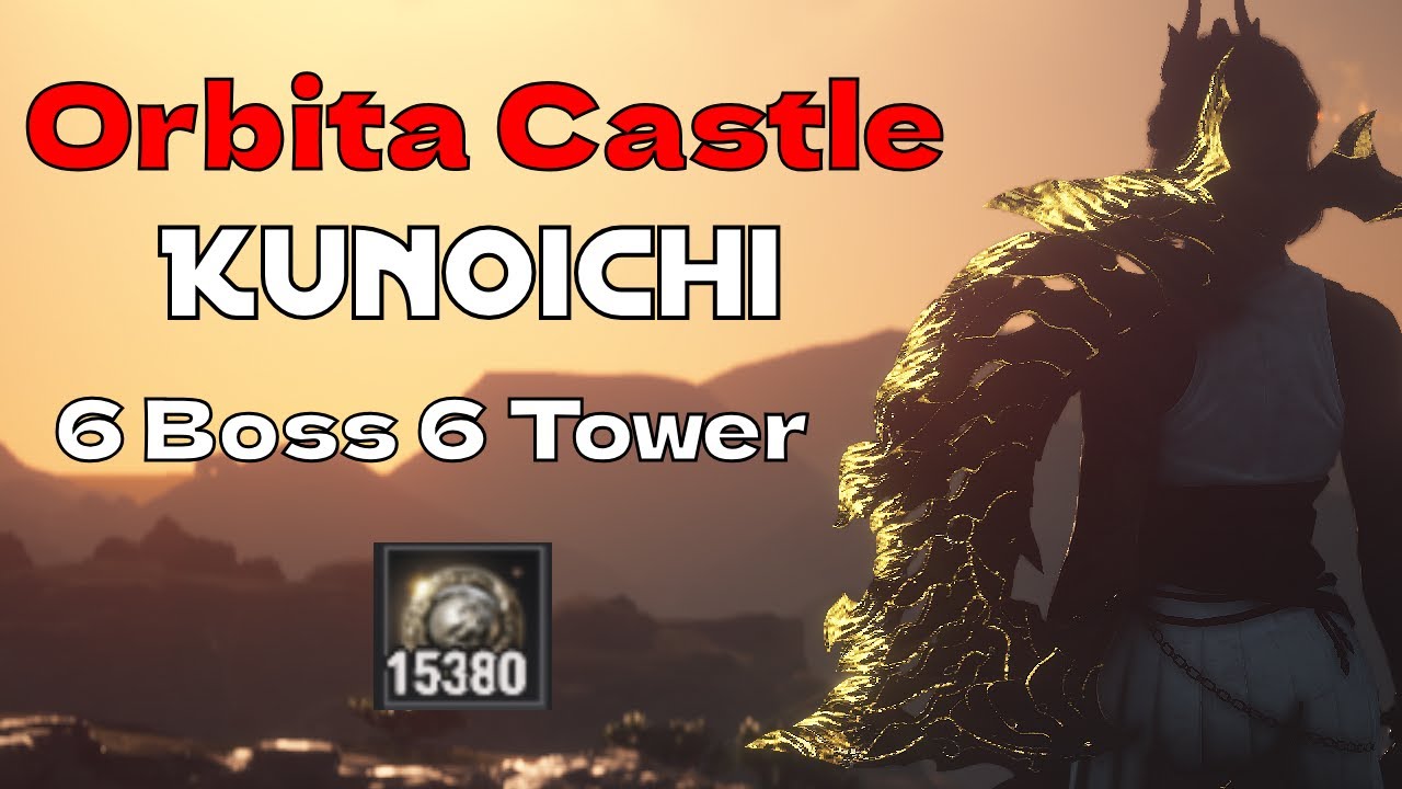 [BDO] Kunoichi Awakening PVE / Orbita Castle 15380 Trash 6 Boss 6 Tower