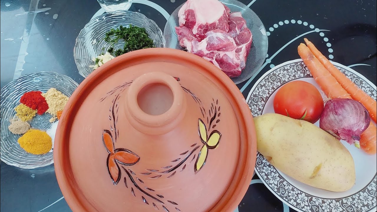 طاجين مغربي✨🇲🇦✨ باللحم والخضر 😋 #المغرب