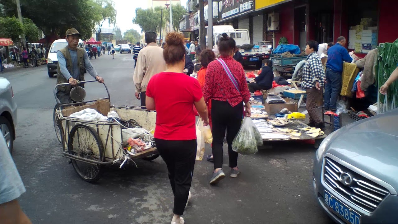 Mudanjiang China morning market