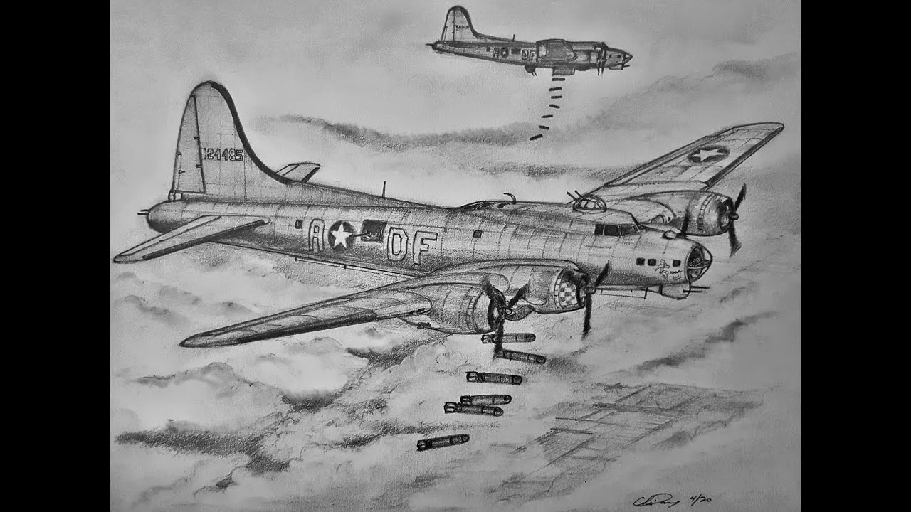 How to Draw a B-17 Flying Fortress