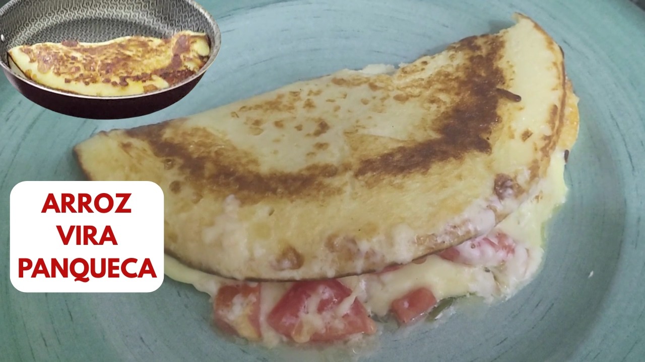 Como Fazer Panqueca de Arroz  com Queijo e Tomate