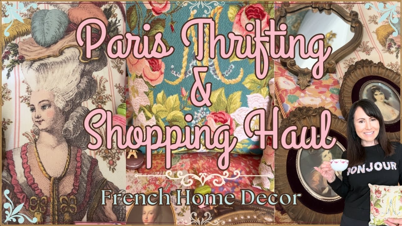 PARIS THRIFTING + SHOPPING HAUL | Thrift with Me in Europe! Vintage French Home Decor