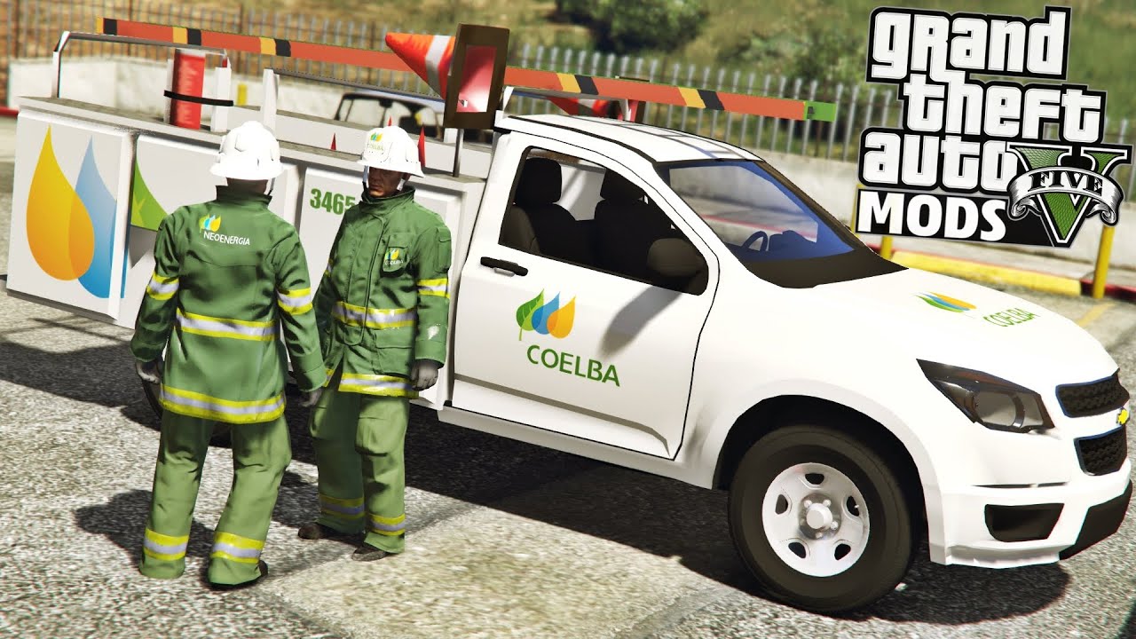 GTA V MODS - FOMOS CHAMADOS PRA CORTAR A ENERGIA POR FALTA DE PAGAMENTO | S10 2015 COELBA