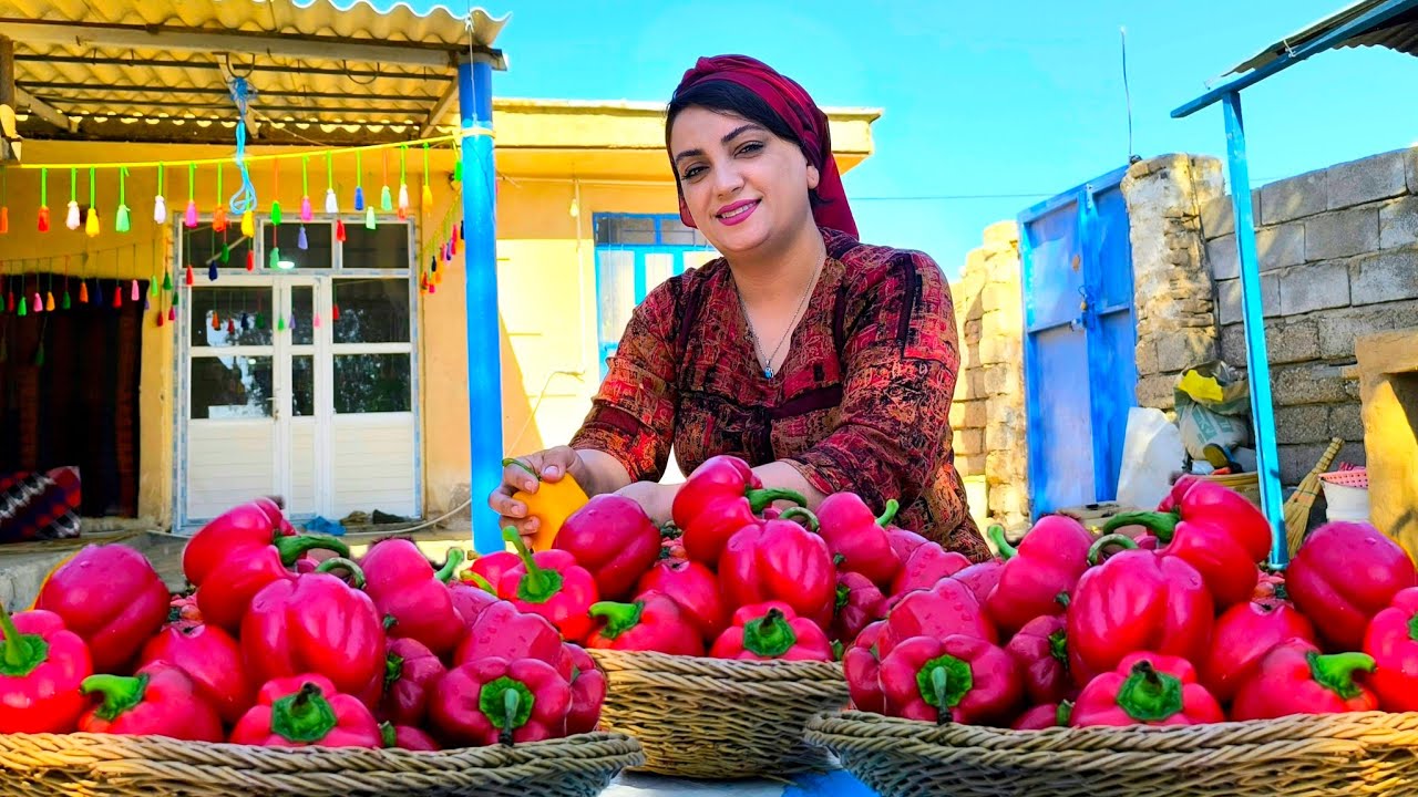 Village Life In Iran | Making Homemade Sauce + Traditional Chicken and Potato Dish 🍗🍅