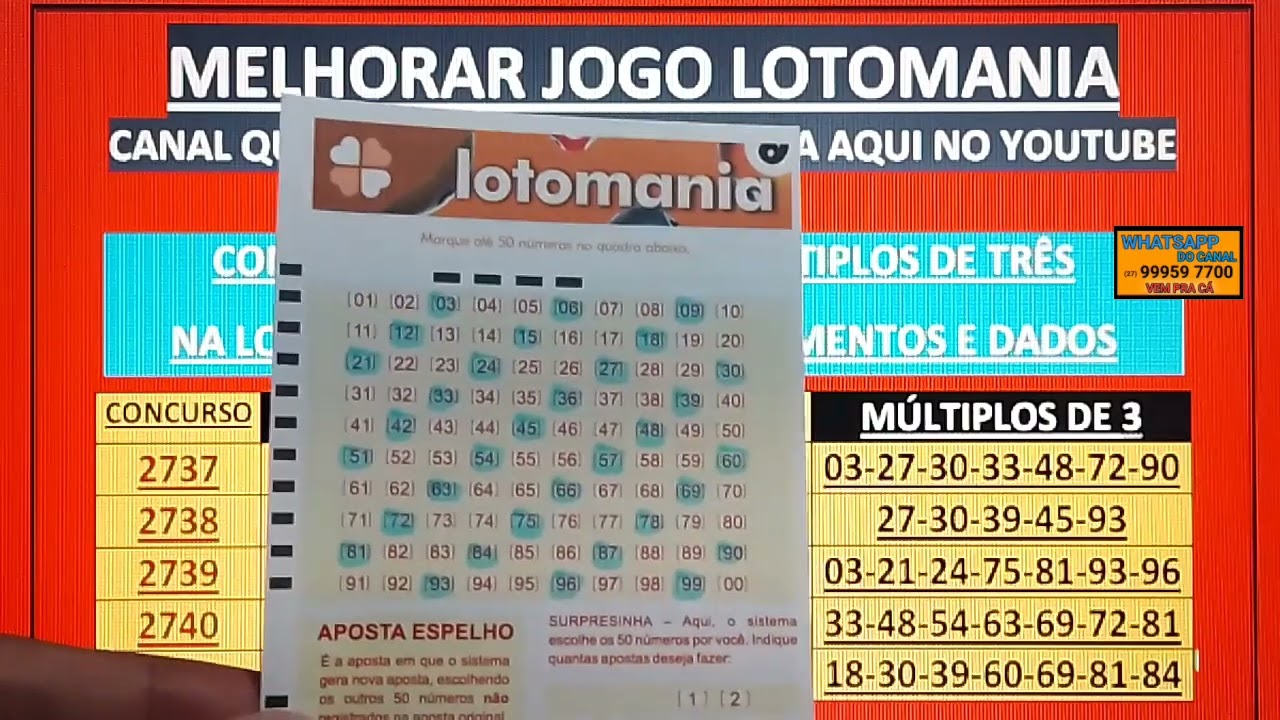 COMO USAR MÚLTIPLOS DE TRÊS - na lotomania