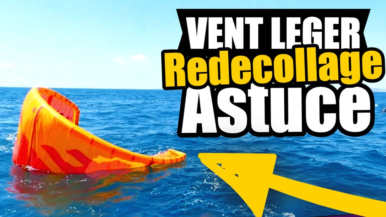 ░▒▓ REDECOLLER UNE AILE KITESURF posée sur LE BORD DE FUITE _ 1 ASTUCE pour le LIGHT-WIND  _LAB TV