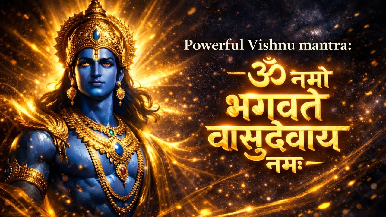 OM NAMO BHAGAVATE VASUDEVAYA  | ॐ नमो भगवते वासुदेवाय नमः| 108 Times | Powerful Vishnu Mantra 