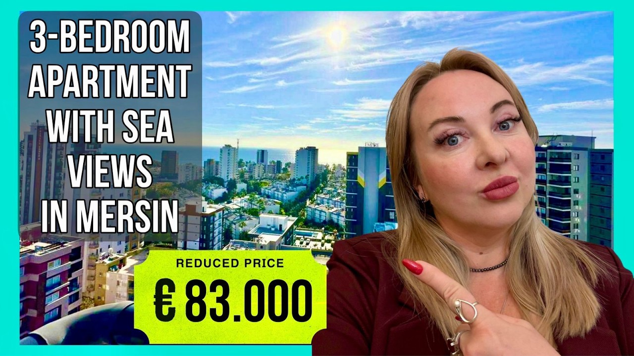 3-bedroom apartment with sea views in Mersin, Turkey, for €83,000.