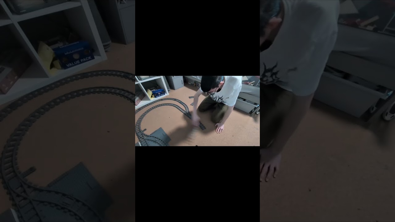 Lego train track setup 7/3/26