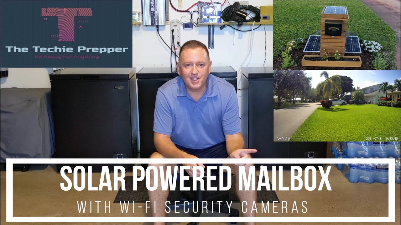 Solar Powered Mailbox w/ 2 Wi-Fi Security Cameras (Standalone Security for Home/Property)