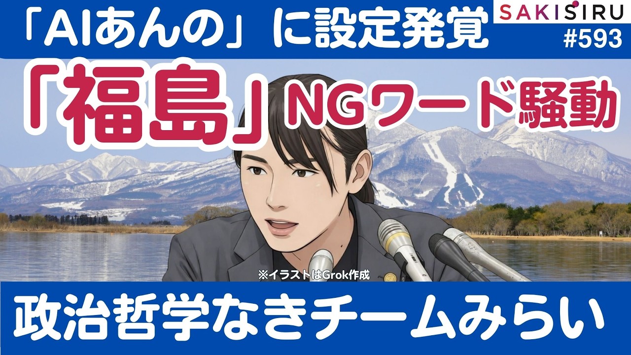 チームみらい安野党首「福島」NGワード騒動！政治家として問われる根幹部分【2/21夜 SAKISIRU】
