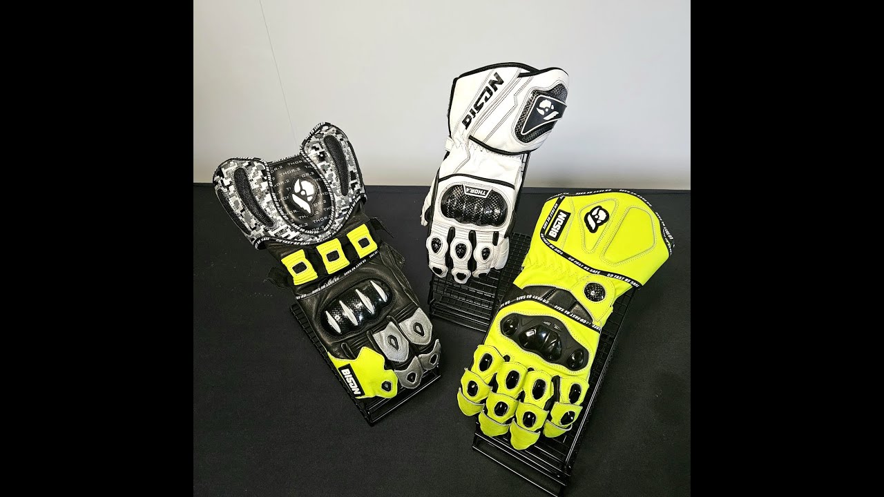 Bison Motorcycle Track Glove Comparison (2, 3 & 4)