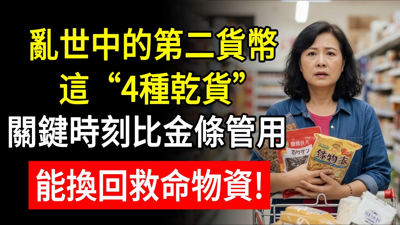 2026亂世中的「第二貨幣」：這4種不起眼的脫水乾貨，關鍵時刻比金條還好使，能為全家人換回救命物資！