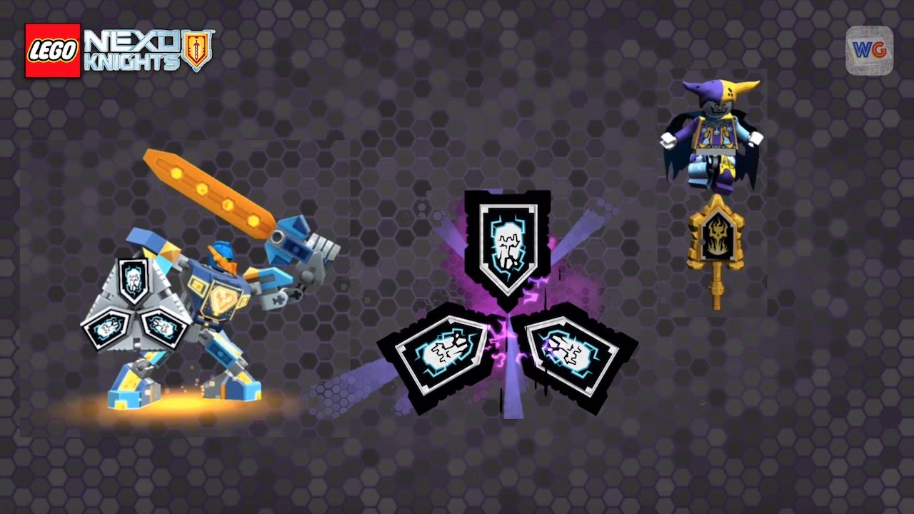 Nexo Knights Forbidden Shields Battle | Battle Suit Clay vs Evil Jestro Fight