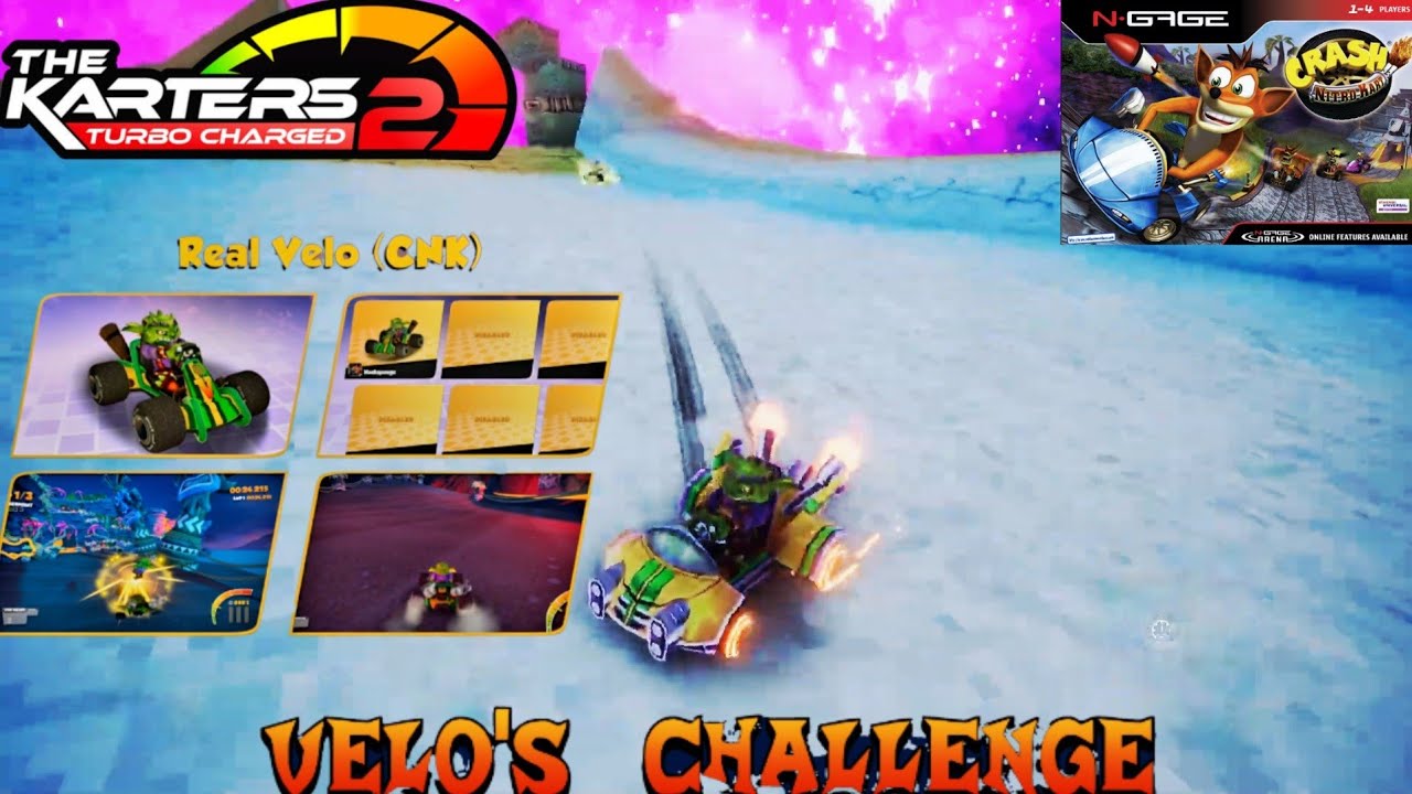 The Karters 2: Turbo Charged: Crash Nitro Kart: Velo's Challange N-Gage Mod & Velo (CNK) Skin