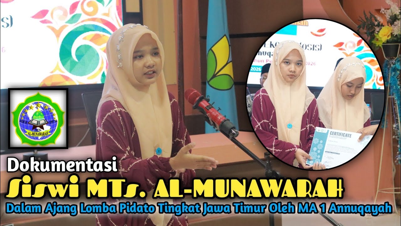 Dokumentasi Siswi MTs. AL-MUNAWARAH Dalam Lomba Pidato Tingkat Jawa Timur Diadakan MA 1 Annuqayah