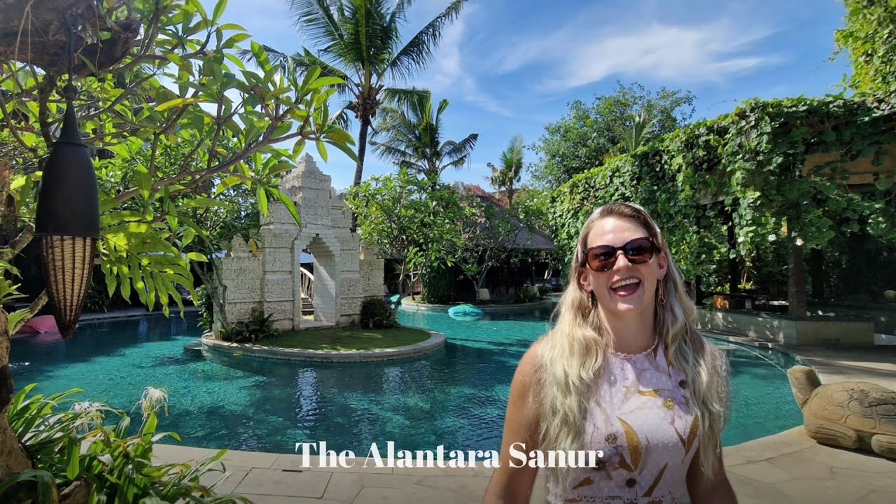 The Alantara Sanur, pool, restaurant and room - Sanur Bali Indonesia - 4K