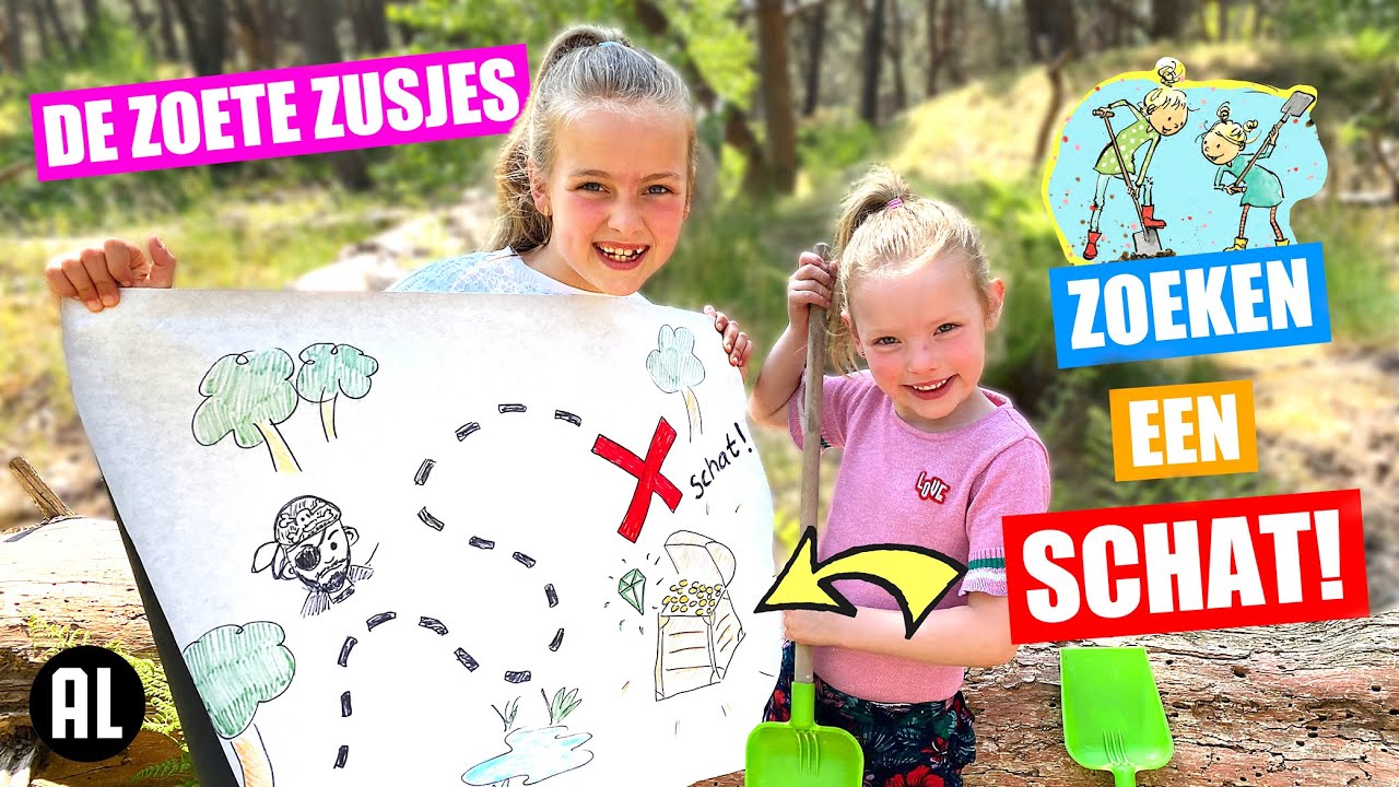 WE GAAN OP SCHATTENJACHT!! [Een Echte Schat Zoeken In Het Bos] ♥DeZoeteZusjes♥