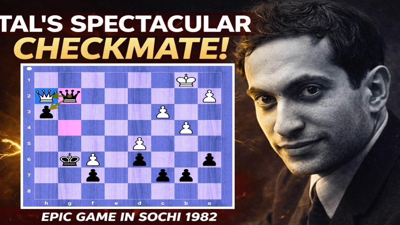 Tal’s Silent Queen Hunt Ends in a Brutal Back-Rank Mate