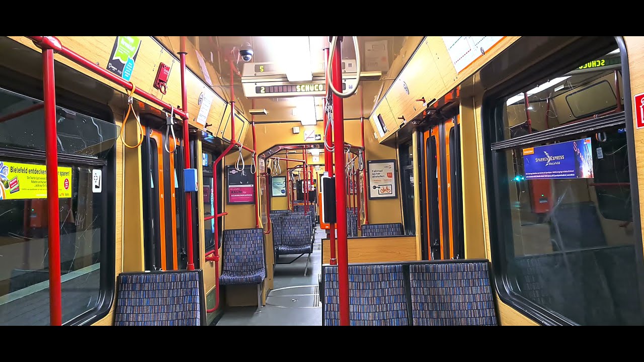 Bahn in Bielefeld - Mitfahrt im M8C 524 / 2 Sieker