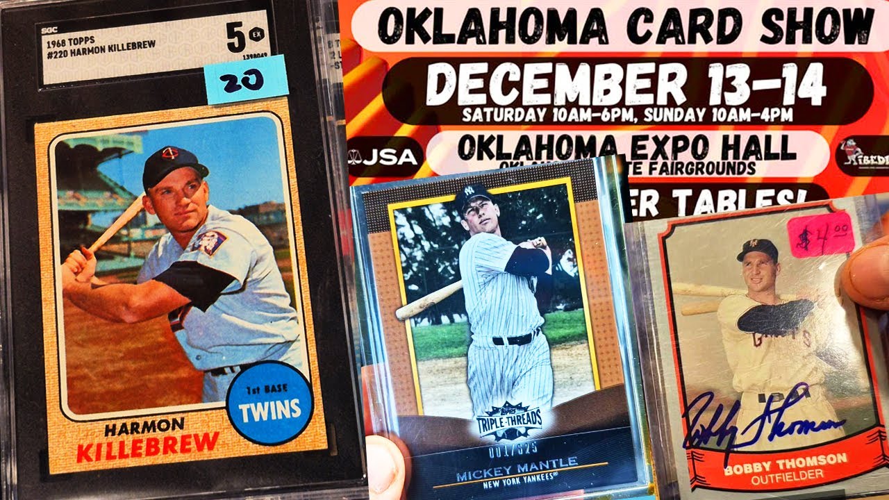 NICE FINDS!! OKC Oklahoma City Card Show & Memorabilia Show Fairgrounds December 13-14 VLOG