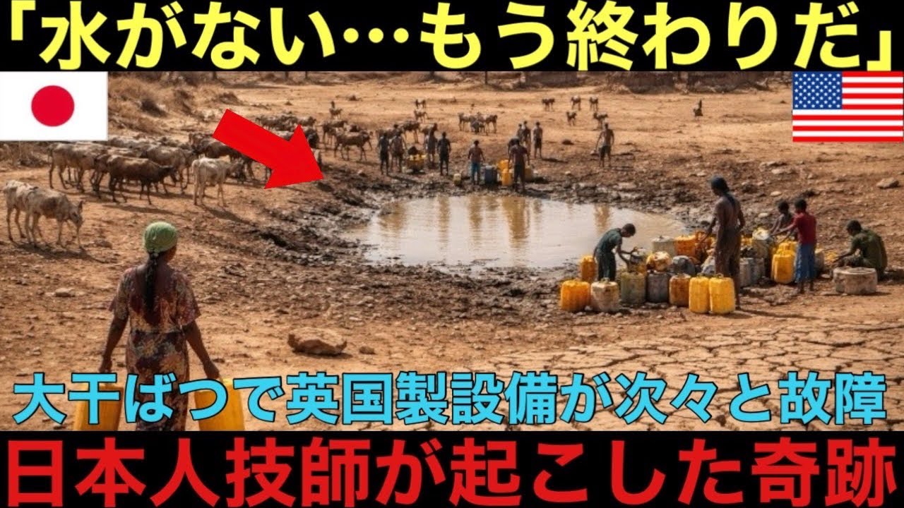 【海外の反応】「日本の水筒で何ができる？w」大干ばつのケニアで英国製最新設備が全滅…日本人技師が取り出した3000円の小さな筒が200人の村を救った驚愕の真相とは？