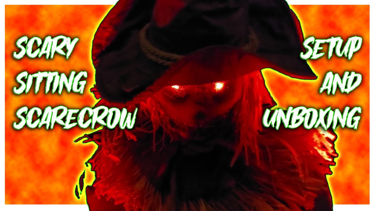 SCARY sitting SCARECROW from Spirit Halloween