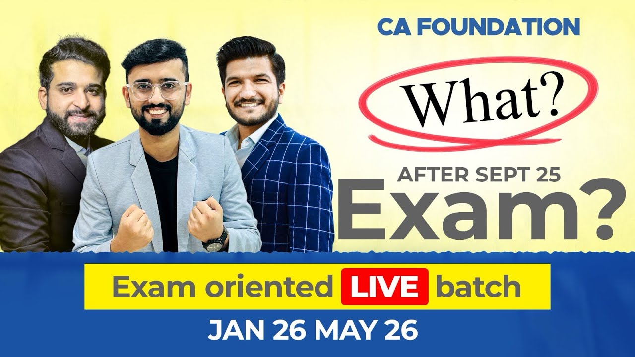 Confused after CA Foundation Sep 25 | LIVE Exam Oriented Batch | CA Hardik Manchanda |