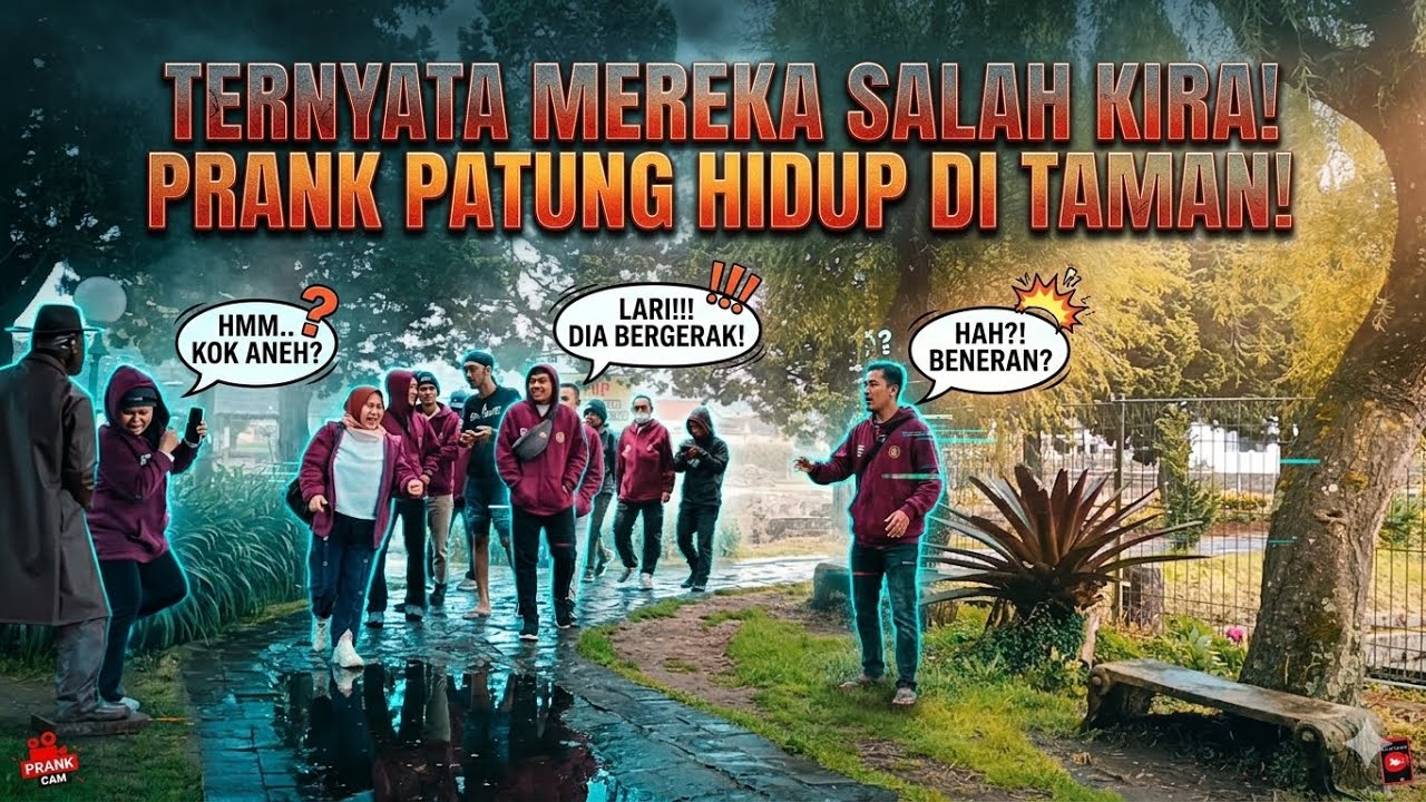 Cewek ini Kaget Berjamaah || Human Statue Prank