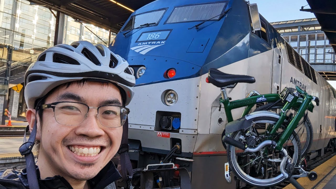 Seattle to Portland on Brompton Bicycle via Amtrak Cascades in 5 Hours Ride Vlog!