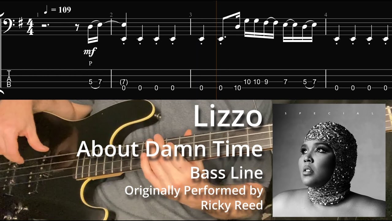 Lizzo - About Damn Time (Bass Line w/ Tabs and Standard Notation)