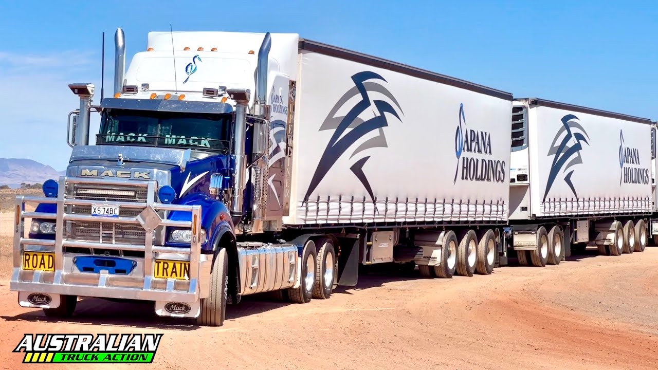 Mack Road Trains in Outback South Australia! 